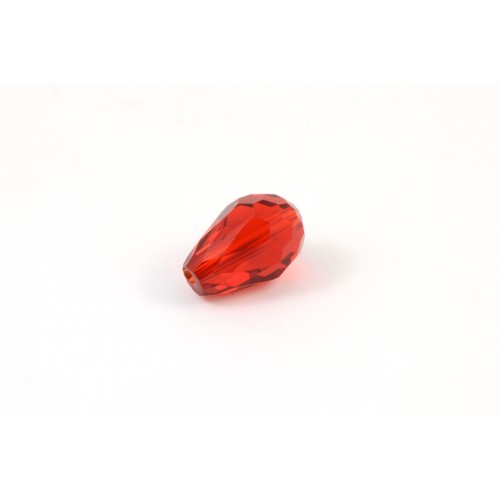 GLASS DROP 11X8MM RED